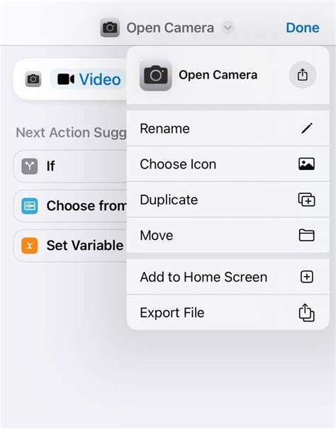 1. Customize the Camera Shortcuts