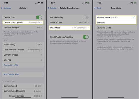 1. Deactivate low data usage on iPhone