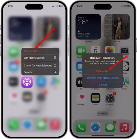 1. Delete Apps from Home Screen