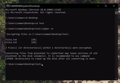 1. Encrypt Files Using Command Prompt