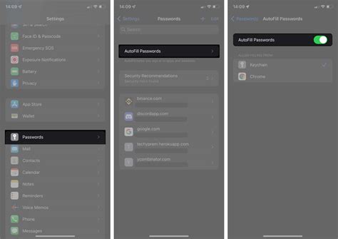 1. Ensure AutoFill Password is enabled