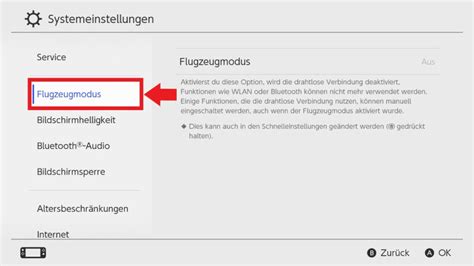1. Flugzeugmodus anpassen