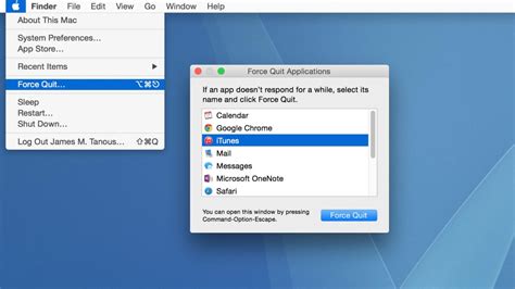 1. Force Quit on Mac Using the Apple Menu