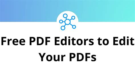 1. Free PDF editors: Good for quick document editing
