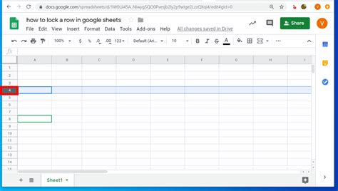 1. How to Lock a Row in Google Sheets