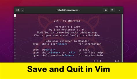 1. How to Save and Exit Vim Editor in Linux