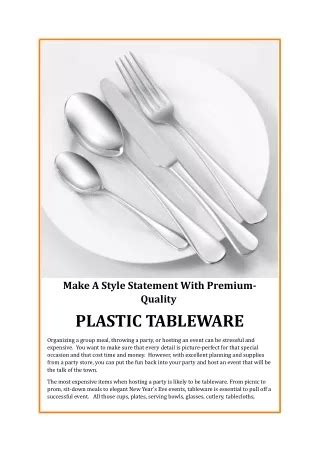 1. Make a statement with tableware