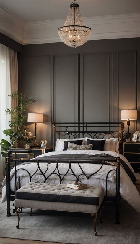 1. Opt for a wrought-iron bedframe to encapsulate traditional bedroom ideas