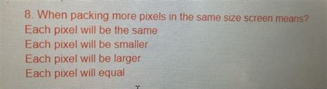 1. Packing in the pixels