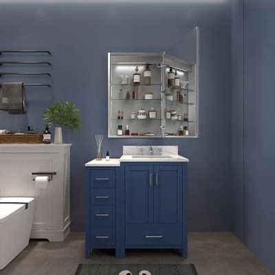 1. Reflect light and boost space with a mirrored cabinet