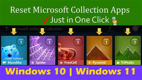 1. Reset Microsoft Solitaire Collection to Default Settings