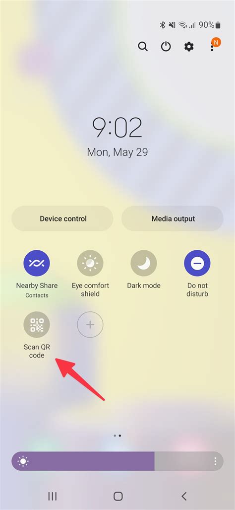 1. Scan a QR Code from the Quick Toggles Menu