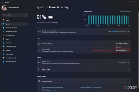 1. Set the power settings to Best performance