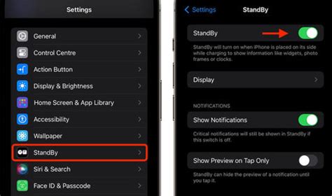 1. StandBy customization