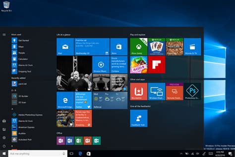 1. Start menu notifications