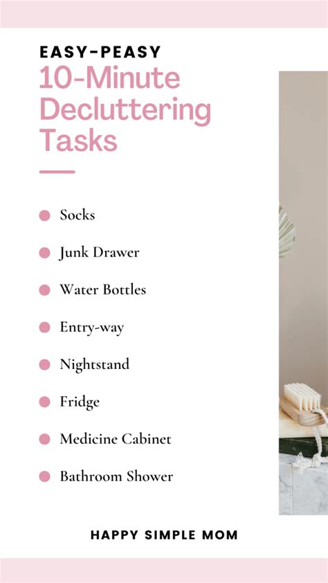 1. Start with the easiest decluttering tasks