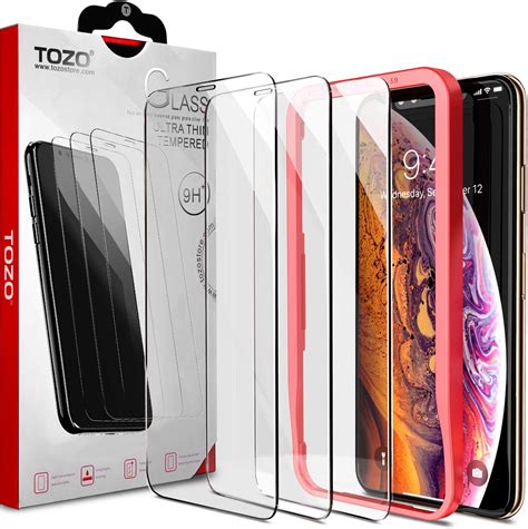 1. TOZO for iPhone X Screen Protector Glass