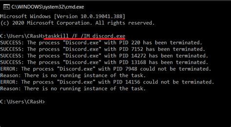 1. Terminate Discord Processes