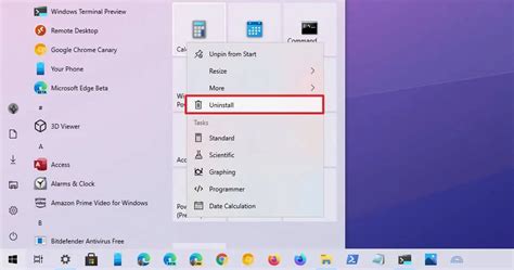 1. Uninstall Apps from the Start Menu