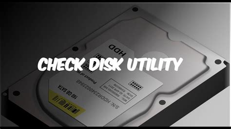 1. Use Check Disk Utility