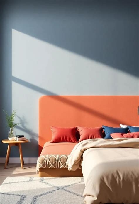 1. Use contrasting shades in a modern bedroom