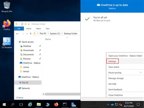 1. Using OneDrive Settings