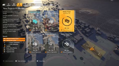 1. Weekly and daily projects reward exotic components and exotic caches