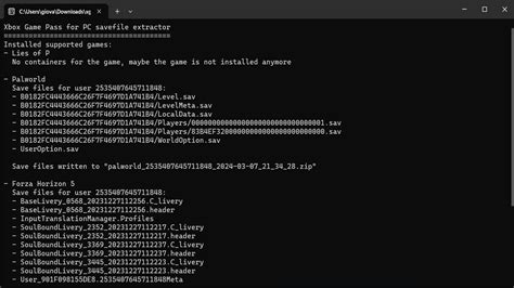 1.Extract the Xbox Game Pass Save File