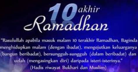 10 Malam Terakhir Ramadhan Mia Liana