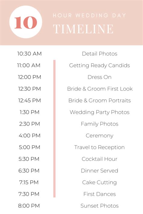 Useful Wedding Photography Timeline + 3 Free Wedding Photography