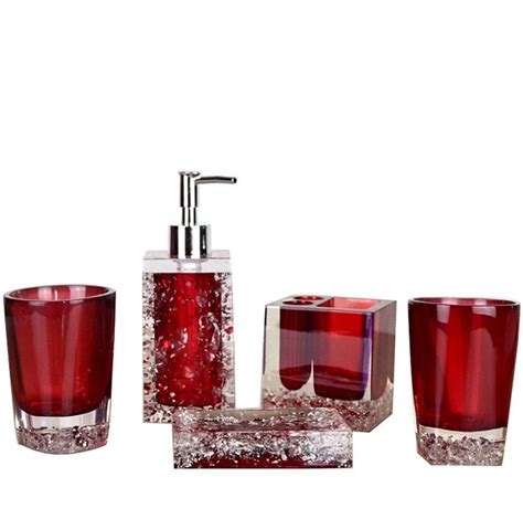 20 Fascinating Red Bathroom Accessories Home Design Lover