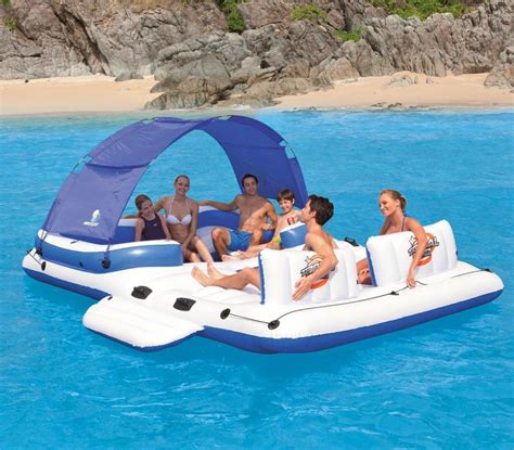 10 Person Inflatable Floating Island Renewed 12 Foot Diameter WOW World