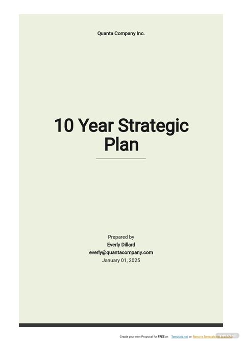 10 Year Plan Template