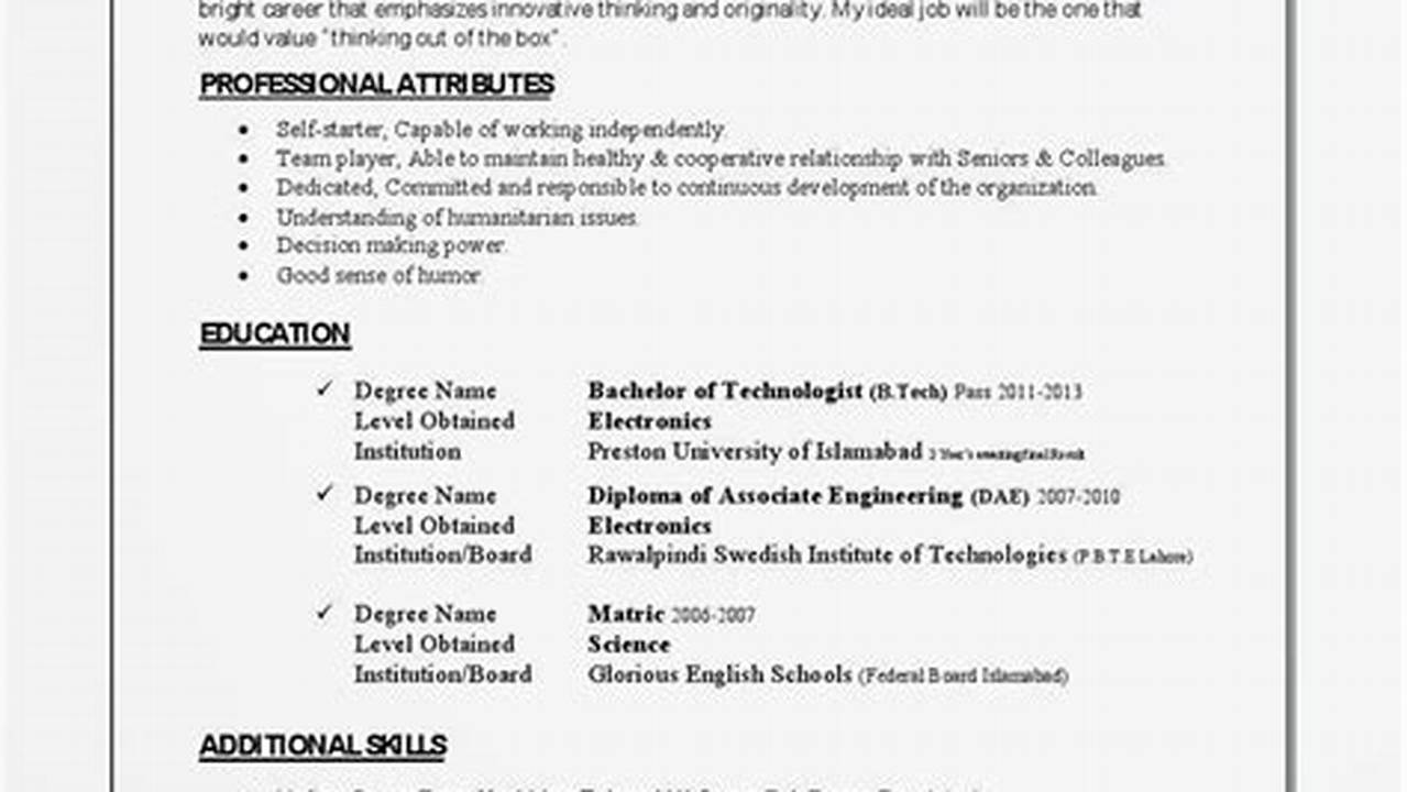 Qatar Job Resume Format rinjaymasrim