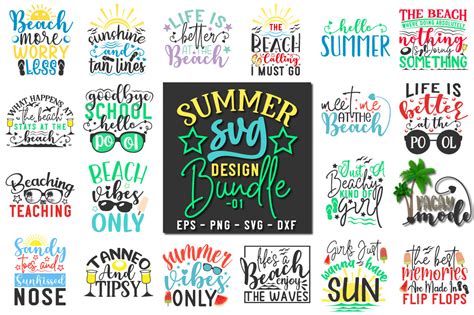 Download 10 Beach Bundle | Lettering Quotes Files DXF Files