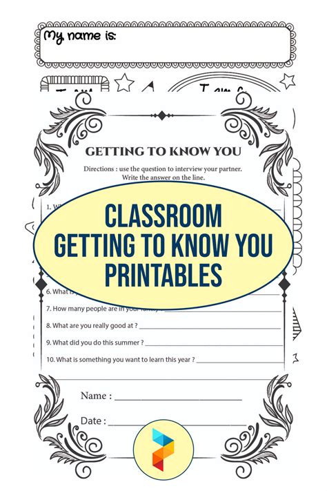 10 Best Classroom Getting To Know You Printables - printablee.com