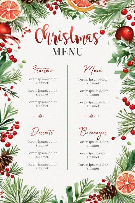 10 Best Free Printable Christmas Menu Templates - printablee.com
