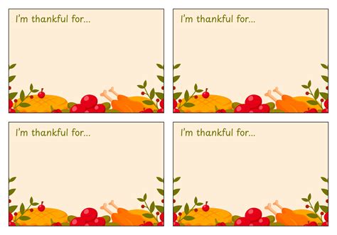 10 Best Free Thanksgiving Printable Card Templates - printablee.com