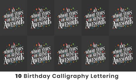 Download 10 Birthday Bundle | Lettering Quotes Files DXF Files
