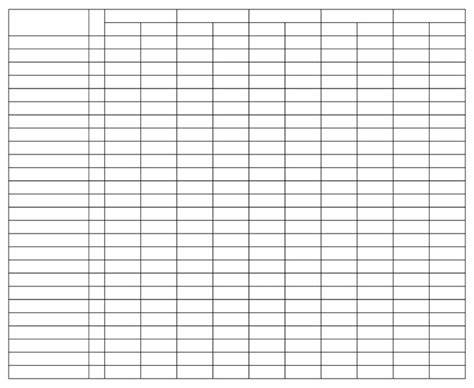 10 Column Worksheet – Free Printable Practice Sheets Pdf - Great Research