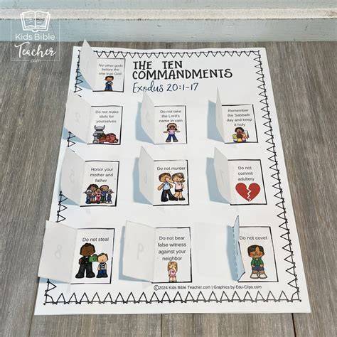 Free Printable 10 Commandments Craft for Kids