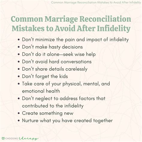 10 Crucial Mistakes to Avoid in Marriage Reconciliation After Infidelity - Expert Tips