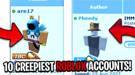 10 Creepiest Roblox Accounts! - YouTube
