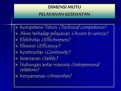 10 Dimensi Mutu Pelayanan Kesehatan Dan Contohnya