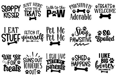 Download 10 Funny Dog Bundle | Lettering Quotes Files DXF Files