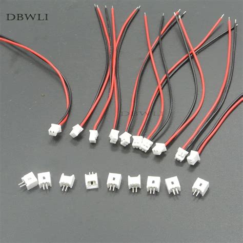 10 PCS Mini Micro female JST 1.25 1.25mm 2Pin 2PIN /3/4/5/6P Pin Connector plug with 80mm 100mm 150mm 200mm Wires Cables