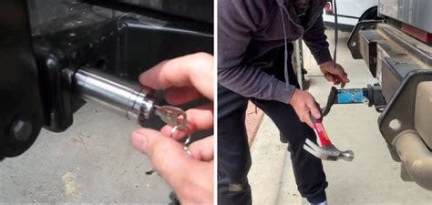 Removing a Hitch Lock with the Key