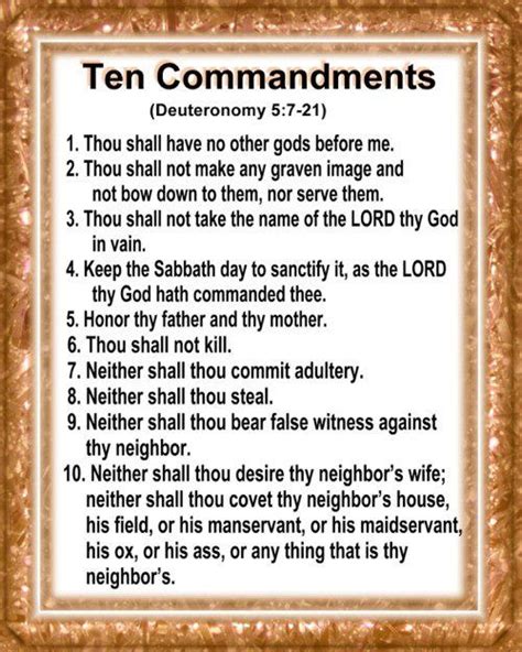 10 commandments in bible deuteronomy