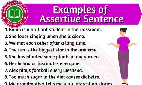 10 examples of assertive declarative sentences