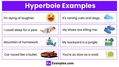 10 examples of hyperbole brainly